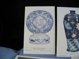 BRITISH MUSEUM WATERLOW POSTCARDS ANTIQUE 1900s CHINESE PORCELAIN CHINA VASES x5 2