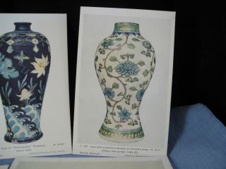 BRITISH MUSEUM WATERLOW POSTCARDS ANTIQUE 1900s CHINESE PORCELAIN CHINA VASES x5 4
