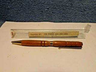 Vintage Ballpoint Pen,  Handcrafted By Jim Forbes,  Crafted From Poplar Wood,