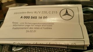 Vintage Mercedes - Benz Car Auto Kit Tool Box W/v 220,  C 215