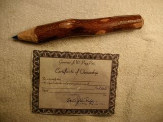 Governor J.  W.  Pigg Handmade Wood Pen