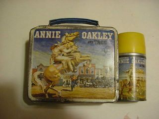1955 Vintage Annie Oakley And Tagg Lunchbox 1 Owner Box
