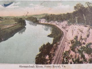 C 1909 Shenandoah River Front Royal Virginia Rr Train Route Antique Db Postcard