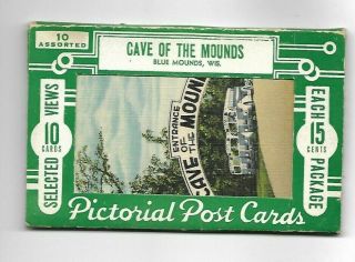 Vintage - Postcard Folder - Cave Of The Mounds - Blue Mounds,  Wisconsin