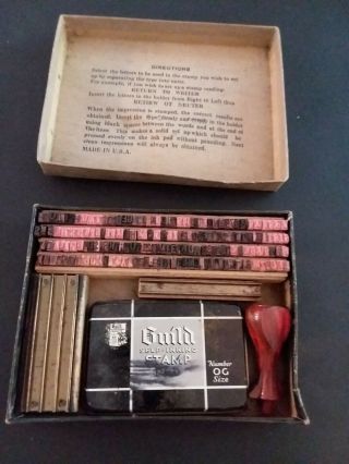 Vintage Rubber Stamp Kit By Guild