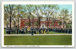 Columbus Ohio State University Derby Hall Marching Band Sousaphone 1930 Postcard