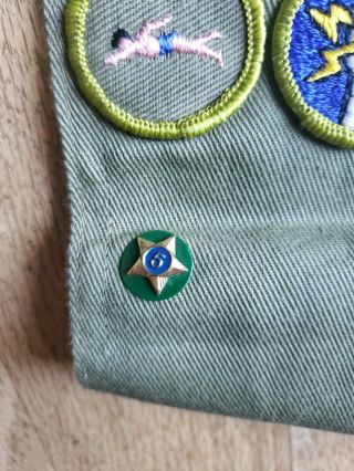 Vintage Boy Scout BSA Merit Badge Sash with 21 Patches 3