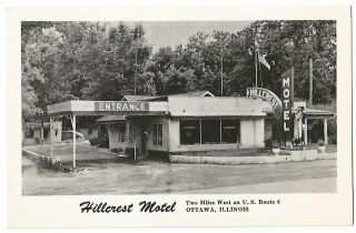 Ottawa Illinois Ill Il Hillcrest Motel On U.  S.  Route 6 1940 