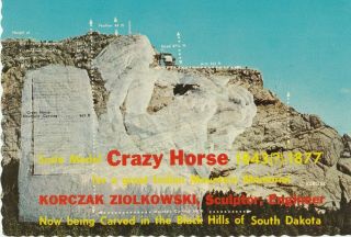 Crazy Horse Monument Engineer Plans Black Hills Sd Photo Postcard
