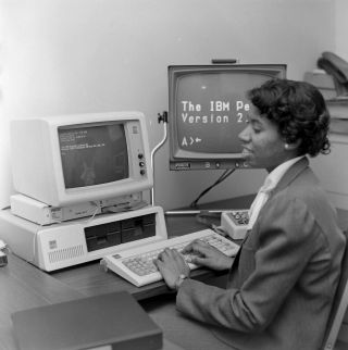 Sq278 Photo Negative 2 1/4 " 1970s ? Ibm Personal Computer Early Version