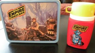 Vintage Metal Lunch Box Star Wars The Empire Strikes Back 1980 W/thermos
