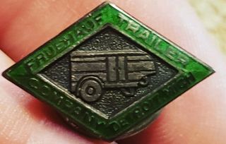 Rare Early 1900s Silver ? Fruehauf Trailer Company Detroit Michigan Service Pin