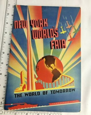 Vtg The World Of Tomorrow:1939,  Ny/new York World 