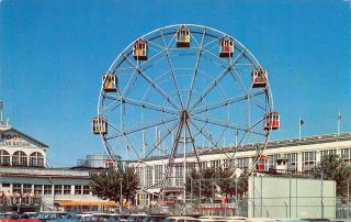 C22 - 2915,  Steeplechase Park Ferris Wheel,  Coney Island Ny.  Postcard.