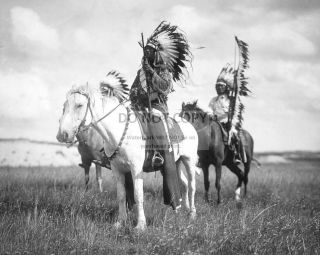 Sioux Chiefs On Horseback Circa 1905 Edward S.  Curtis - 8x10 Photo (ab - 618)