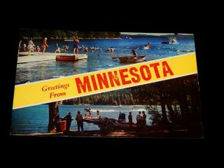 Vintage Postcard,  Brainerd,  Minnesota,  Mn,  " Greetings From ",  Swimming & Boating,  To Oh
