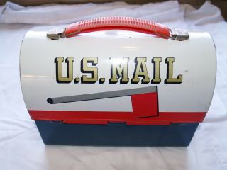 Vintage 1960 ' s U.  S.  Mail Dome Metal Lunch Box My Zip Code NO.  is 4