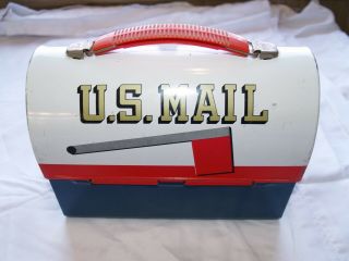 Vintage 1960 ' s U.  S.  Mail Dome Metal Lunch Box My Zip Code NO.  is 5