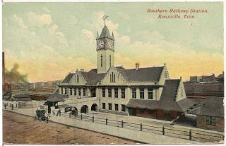 Southern Railway Station In Knoxville Tn Postcard 1913