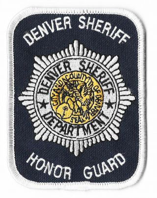 Police Patch Colorado Denver Sheriff Department Honor Guard Rare Shield Badge
