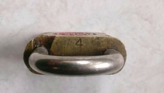 Vintage Old Glory Brass Padlock Lock No Key 3