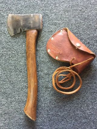 Vintage Plumb Hatchet With Nail Puller And Handle,  W/sheath