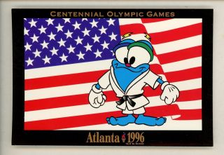 Olympics Postcard Centennial Olympic Games Atlanta 1996 Ga Karate Martial Arts