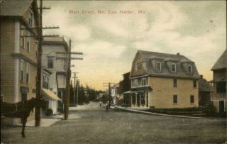 North East Northeast Harbor Me Main St.  C1910 Postcard