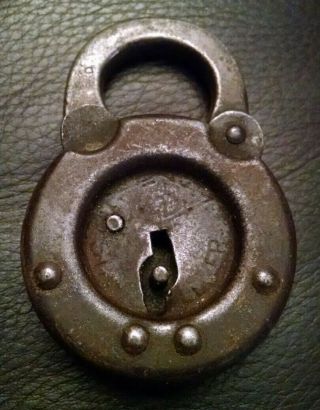 Vintage Fraim Slaymaker Six Lever Antique Padlock Lock Made In Usa No Key