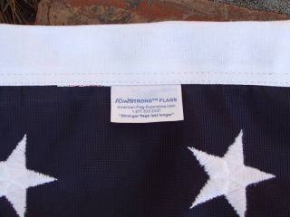 4x6 Embroidered Us American Flag Spun Poly W /