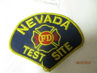 Vintage Nevada Test Site Fire Department Uniform Shoulder Patch Area 51