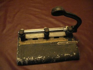 Vintage/antique Master Products 3 - Hole Punch,  Cast Iron