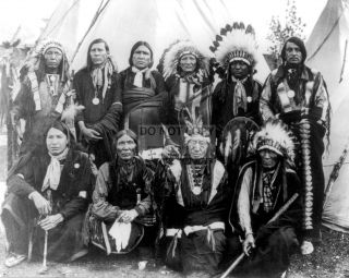 Group Of Apache & Sioux Indians @ 1904 St.  Louis Exposition 8x10 Photo (fb - 058)