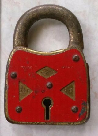 Vintage Collectible G&j Six 6 Lever Padlock Lock No Key