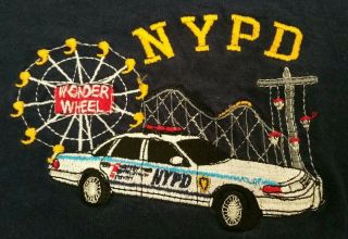 Nypd York City Police Department Nyc T - Shirt Sz Xl Brooklyn Coney Island