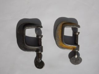 Pair Vintage Small C Clamps No Marks But Likely Made In Usa