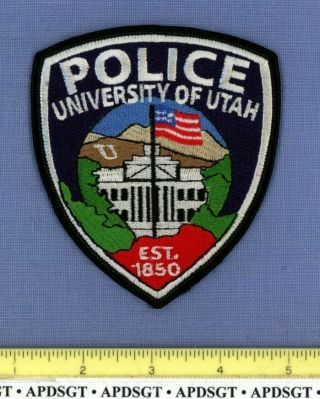 University Of Utah Sheriff College School Campus Police Patch Us Flag