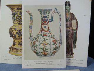 BRITISH MUSEUM WATERLOW POSTCARDS ANTIQUE 1900s CHINESE CHINA VASE JUDGE OF HELL 3