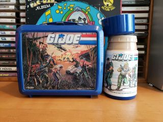 Gi Joe Plastic Lunch Box Thermos 1986 Aladdin