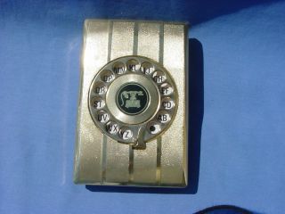 Vintage Gold Tone Rotary Dial Address/telephone Book Hong Kong