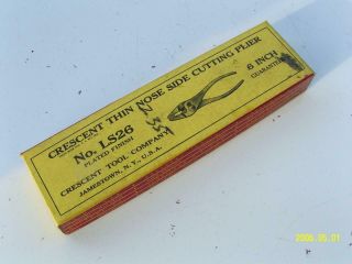 Vintage Boxed Nos Crescent Pliers Ls26 6in