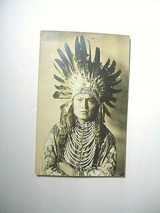 Real Photo Postcard - Indian Chief