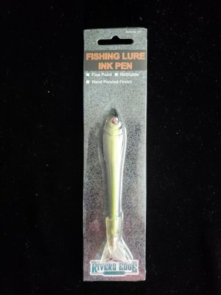 Vintage Ink Pen Fishing Lure Fish Novelty Gift Collectable