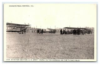 Vintage Postcard Chanute Flying Field Rantoul Illinois U.  S.  Army Aviation I10