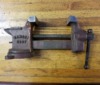 Rare Antique Bench Vise & Anvil • Woodworking Machinist Blacksmith Tools ☆usa