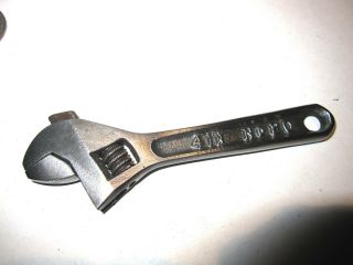 Antique Bemis & Call Hardware & Tool Co.  No.  80 Miniature Adjustable Wrench 4 "