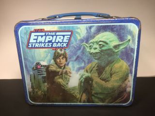Vintage 1980 Star Wars The Empire Strikes Back Lunch Box Thermos Yoda Han Chewy