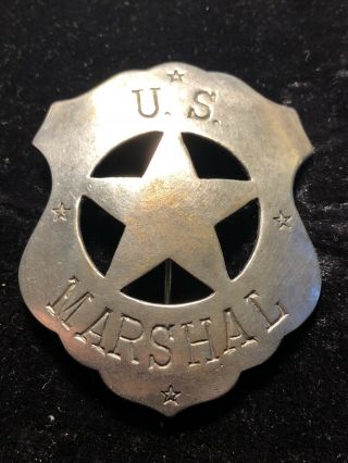 Vintage Silverplate U.  S.  Marshall Western Star Badge