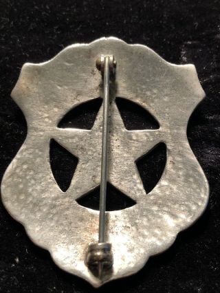 Vintage Silverplate U.  S.  Marshall Western Star Badge 2