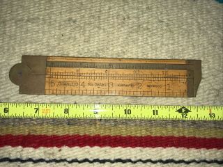Vintage Stanley No.  36 1/2 " L Folding Carpenter Caliper Rule Box Wood